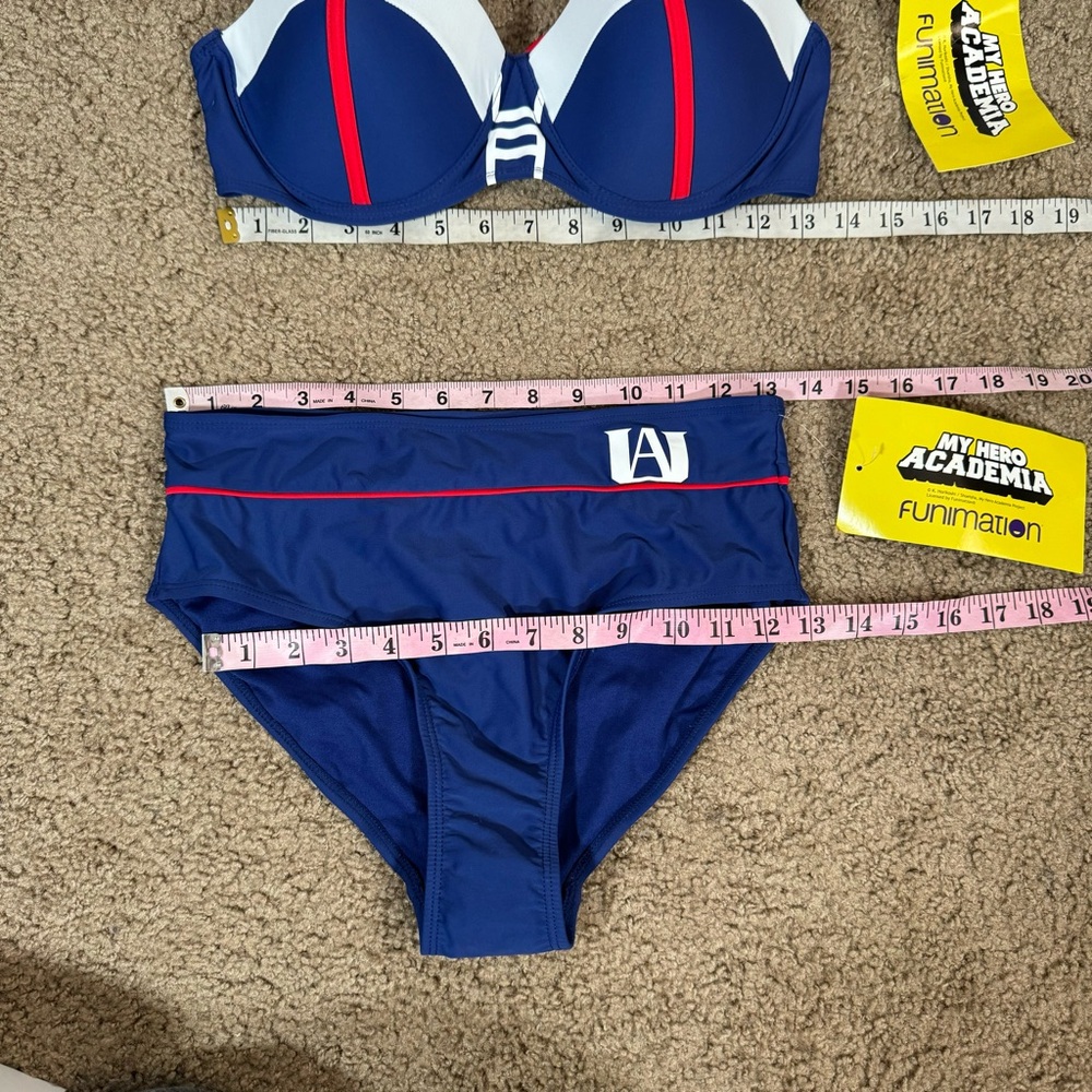 Hot Topic My Hero Academia Funimation U.A. Uniform Swimsuit Bikini Set - Picture 5 of 9